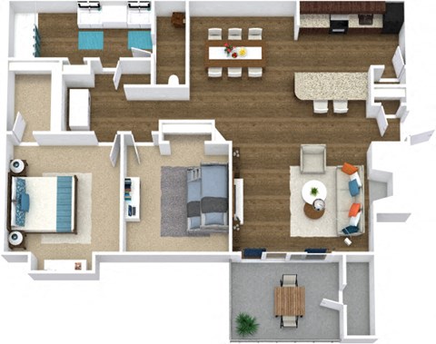 a view of our 1 bedroom floor plan  at Avenues of Kennesaw East & West, Kennesaw, GA 30144
